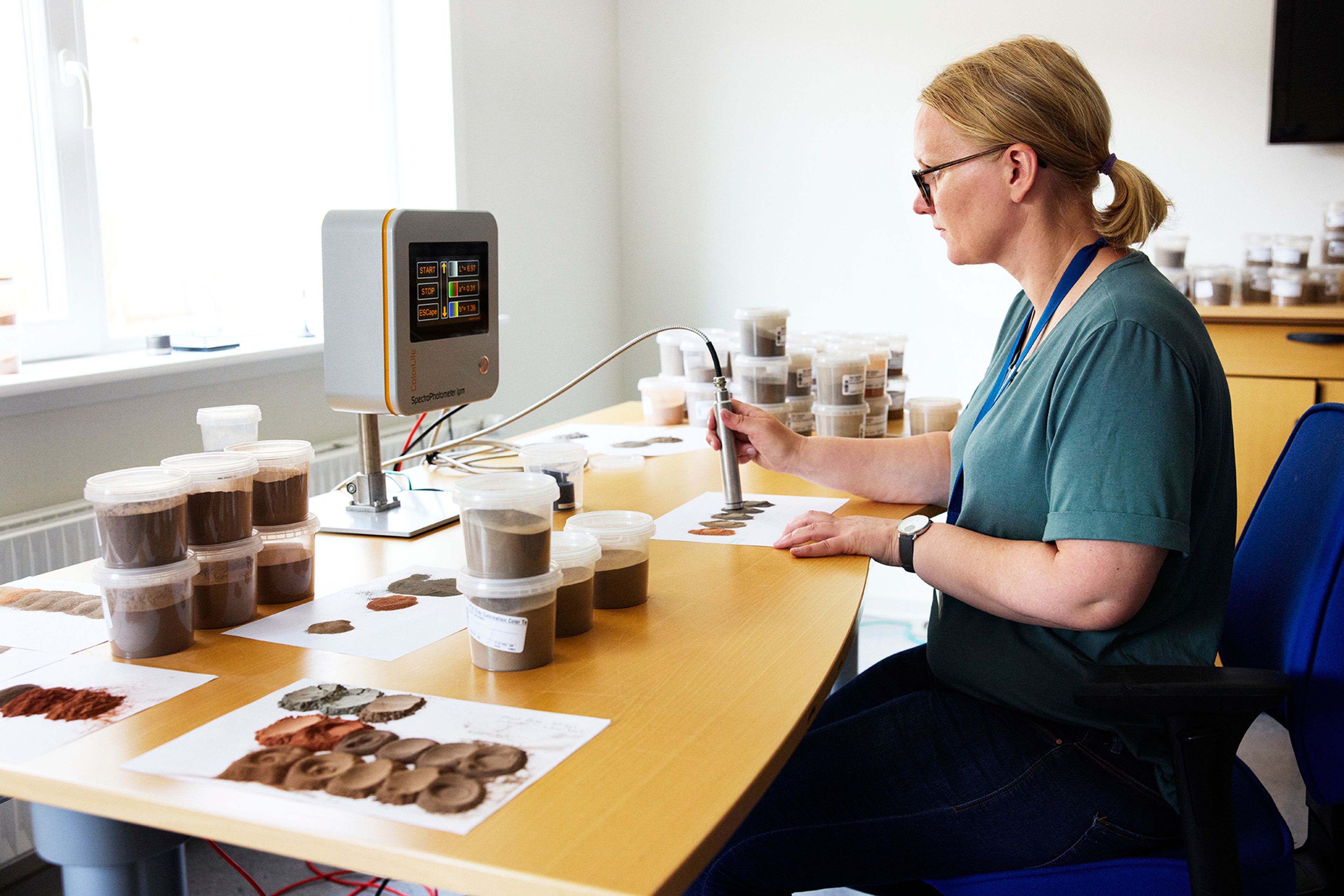 Clay testing at FLSmidth Cement's Dania test facility