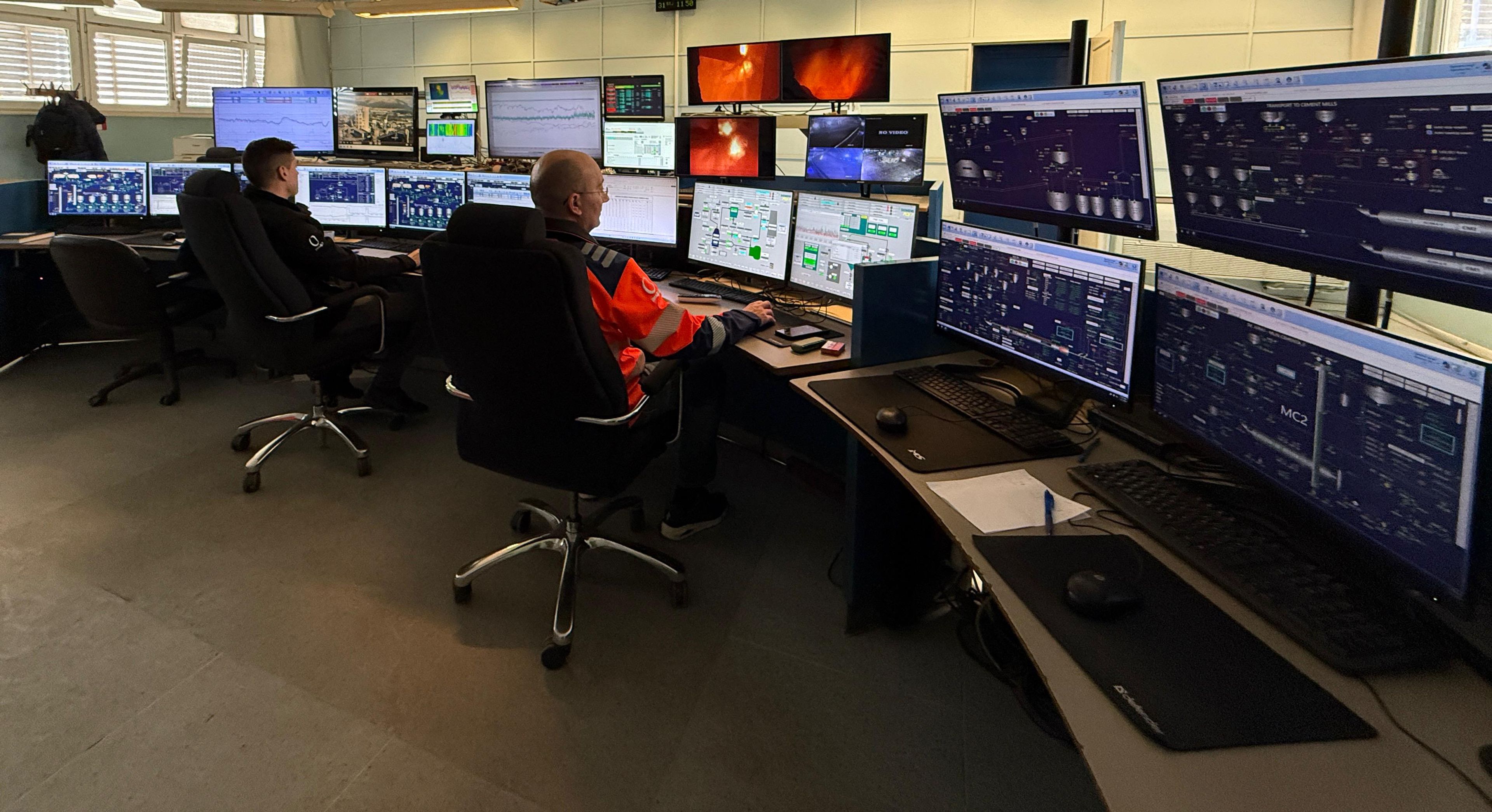 Control room at Cemex Croatia